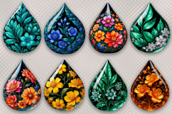 Clipart | 16 drawings - Flowers in a drop, PNG Product Image 3