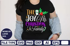 The Joy Of Christmas Is Family SVG Cut File Product Image 2