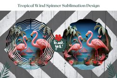 3D Flamingo Wind Spinner Design, 3D Summer Sublimation Product Image 2