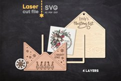 Christmas Envelope SVG laser cut file for Glowforge Product Image 3