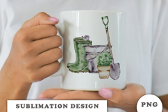 Watercolor Garden sublimation PNG Product Image 2