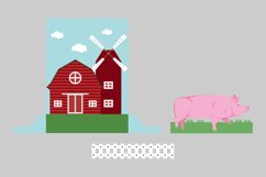 Pig at The Farm 3D Pop Up Layered Template Product Image 2