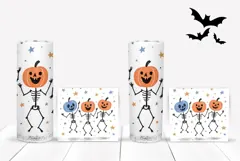 Cartoon Halloween Skull Tumbler, Halloween Pumpkin Tumbler Product Image 2