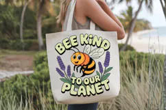 Bee kind to our planet PNG Sublimation | Earth Day PNG Desig Product Image 2