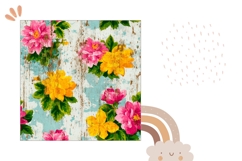 Vintage Flowers Pillow Case Designs, Cartoon Pillow PNG Product Image 2