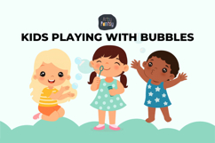 Toddler Moments Collection: Kids Playing with Bubbles Product Image 2