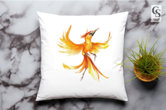 Watercolor Phoenix Bird Clipart Sublimation PNG Product Image 3
