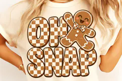 Oh Snap Gingerbread Christmas PNG, Oh Snap PNG, Christmas Product Image 2