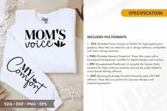 Mom's Voice SVG - Mother's Day Sleeve T shirt Design Product Image 2