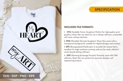 My Heart SVG - Mother's Day Sleeve T shirt Design Product Image 2