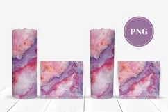 Pink Marble Tumbler Template, Purple Tumbler Designs Product Image 2