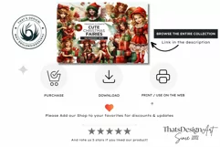 Cute Christmas Fairies PNG Clipart - Fairy art Product Image 4
