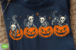 Spooky Season PNG, Halloween Pumpkin Cat PNG, Spooky Vibes Product Image 2