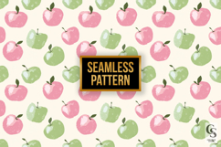 Fresh Apple Fruits Pattern Digital Paper Product Image 2