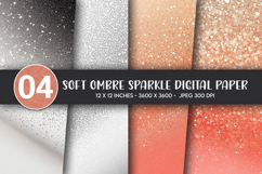 Soft Ombre Sparkle Digital Paper Product Image 1