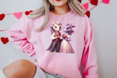 Watercolor Valentine's Day Dragon Clipart, Dragon Watercolor Product Image 6