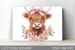 Cute Cow Cutting Board Design. Cow Kitchen Cutting Board Product Image 1