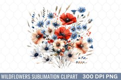 Wildflowers Sublimation Clipart Product Image 1