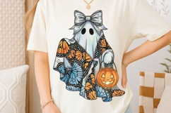 Spooky Cute Ghost Png, Halloween Ghost Png, Boho Ghost Png. Product Image 2