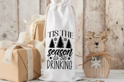 Tis the season to be drinking SVG, Christmas SVG Product Image 2