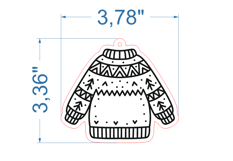 Sweater Christmas Ornament SVG laser cut files for Glowforge Product Image 2