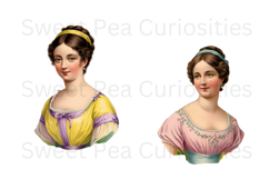 Woman, Vintage, Flowers, Ephemera, PNG, Clipart Product Image 2