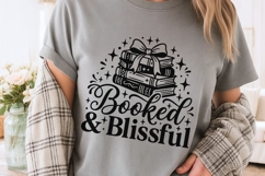 Booked And Blissful Svg, Book Lover Svg, Book Nerd Svg. Product Image 3