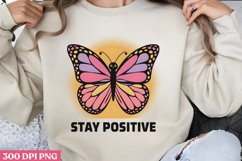 .Stay Positive PNG, Retro Positive Sublimation PN Product Image 3