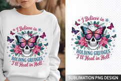 I believe in Holding Sublimation Design - Funny Skeleton PNG Product Image 1