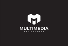 Multimedia Colorful Geometric Letter M Logo Design Vector Product Image 2