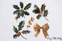 Olive Green Christmas Clipart Bundle PNG Product Image 3