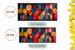 Abstract Mug Wrap Sublimation, Colorful Circles Mug PNG Product Image 2