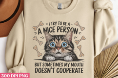 I Try To Be A Nice Person But PNG, Funny Animal Jokes sublim Product Image 3