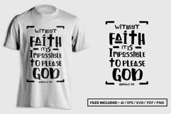 Hebrews Typography T-Shirt Design Product Image 1