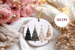 Boho Christmas Ornament, Christmas Tree Ornament PNG Product Image 2