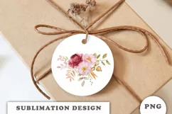 Watercolor Autumn flowers bouquet sublimation png Product Image 2