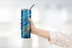 Blue marble tumbler wrap design Product Image 2