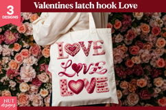 Valentines Sublimation Valentine Latch Hook yarn LOVE Product Image 4