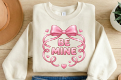 oquette Valentine Sublimation PNG - Be Mine Puffy 3D Text Product Image 2