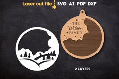 Christmas Ornament SVG laser cut file for Glowforge Product Image 3
