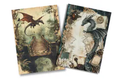 Enchanted Dragon Junk Journal Pages Product Image 2