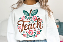 Teach Apple svg Design | Svg Cut Files | Shirt Svg Product Image 1