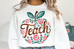 Teach Apple svg Design | Svg Cut Files | Shirt Svg Product Image 1