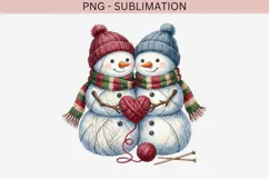 Yarn snowman png design for T-shirts Product Image 2