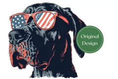 Patriotic Dog Tumbler Template, American Flag Tumbler PNG Product Image 2