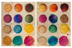 Mixed Media, Paint, circles, Papers, Junk Journal Product Image 2