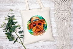 Tropical Yorkshire Terrier Dog PNG, Yorkshire Terrier Print Product Image 2
