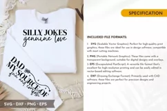 Silly Jokes Genuine SVG - Father's Day Sleeve T shirt Design Product Image 2