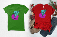 Abstract Blue Purple Floral Line Art Embroidery Design Product Image 2