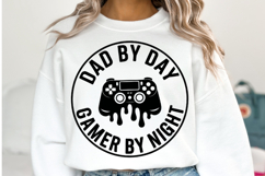 Dad by day Gamer by night svg | Svg Cut File | Shirt Svg Product Image 2
